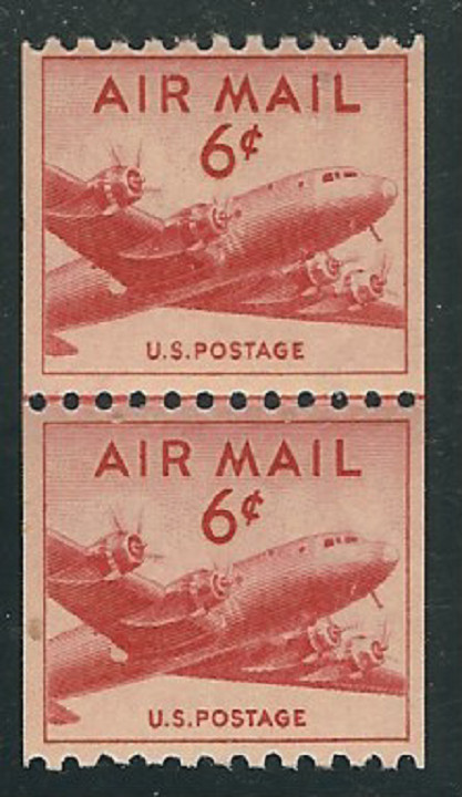 Scott # C-41...6 Cent...Plane...Joint Line Pair