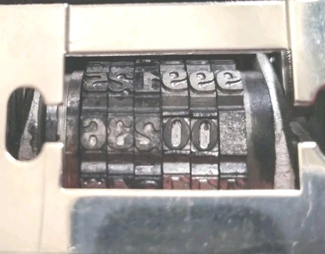 Vintage Bates Multiple Movement Numbering Machine Stamp 6 Wheels Style E
