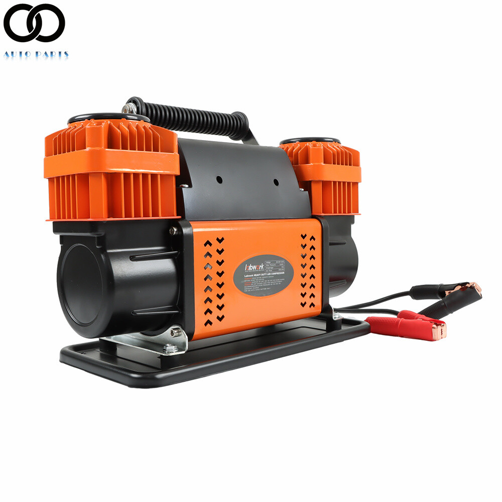 Double cylinder 60 Heavy Duty Dual Cylinder 12V Portable Inflator For Truck Tire