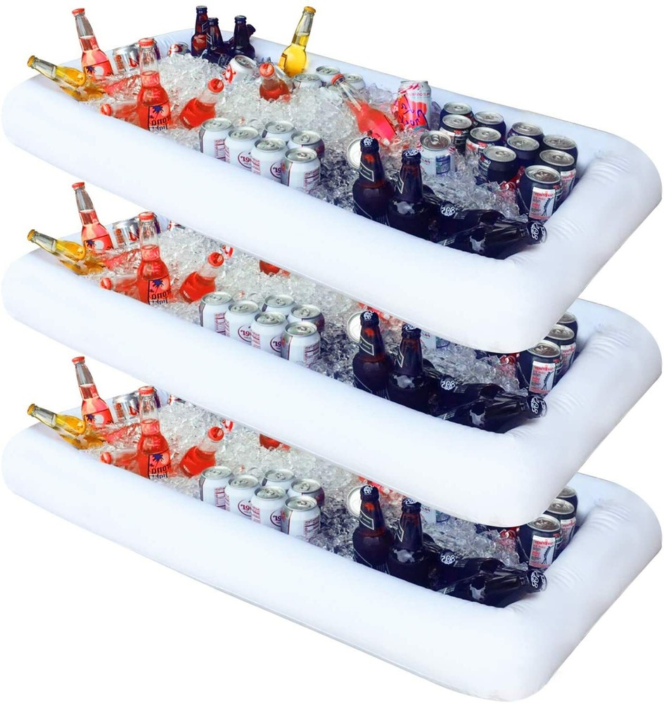 Novelty Place Inflatable Ice Serving Buffet Bar with Drain Plug - LARGE SIZE