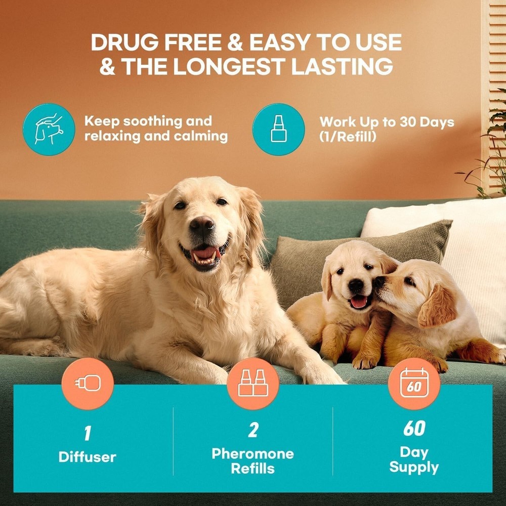 Dog Calming Pheromone Diffuser Dog Calming Pheromones Plug Reduces Stress