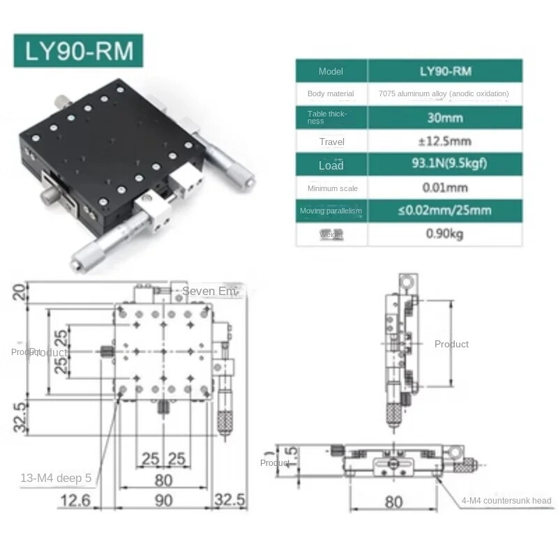 Manual Sliding Table Trimmer Frame XY Axis Cross-guide Displacement Platform