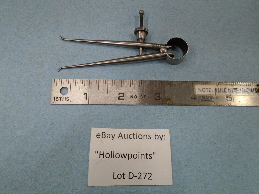 Lufkin 142 ToolMakers 3" Inside Caliper Round Leg Solid Nut for Machinist D272