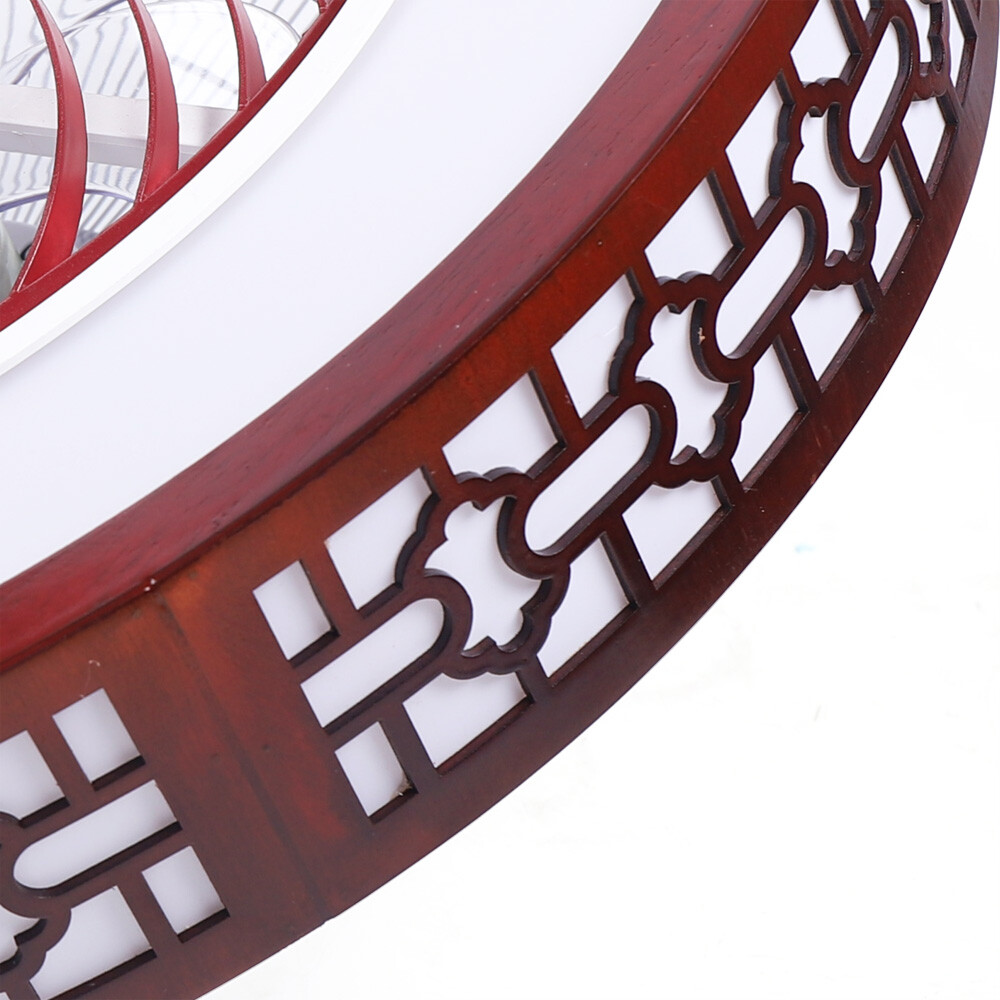 22''LED Light Flush Mount Chandelier Lamp Modern Ceiling Fan + Remote Control