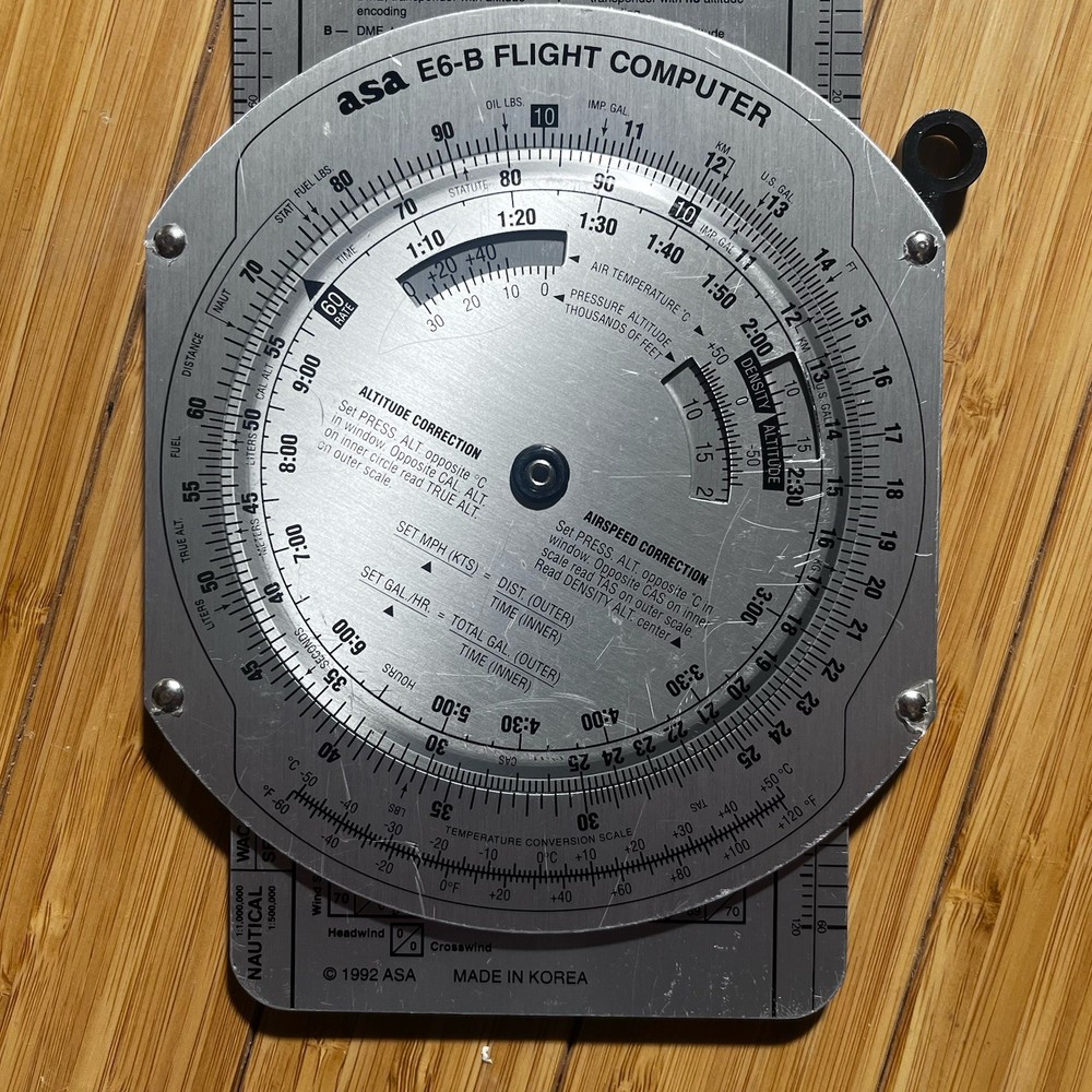 asa E6-B Flight Computer Preowned Metal