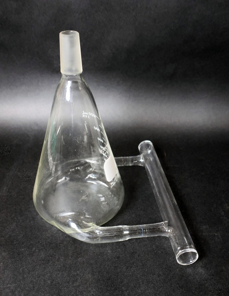 Pyrex 1000ml No 4980 Erlenmeyer Flask Beaker Custom w/ Manifold?