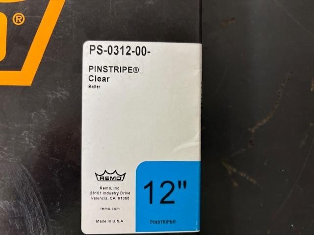 REMO 12” Pinstripe clear drumhead, 1pc