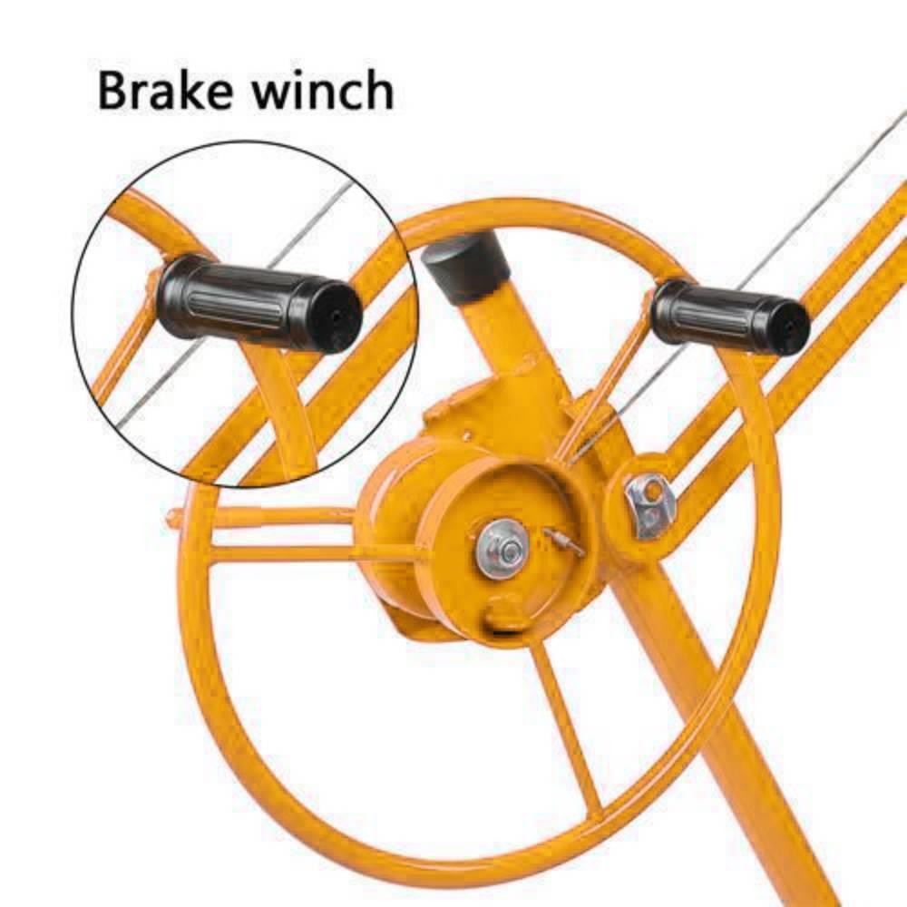 16FT Drywall Lift Plasterboard Sheetrock Hoist Lifter Carrier Safety Lock Yellow