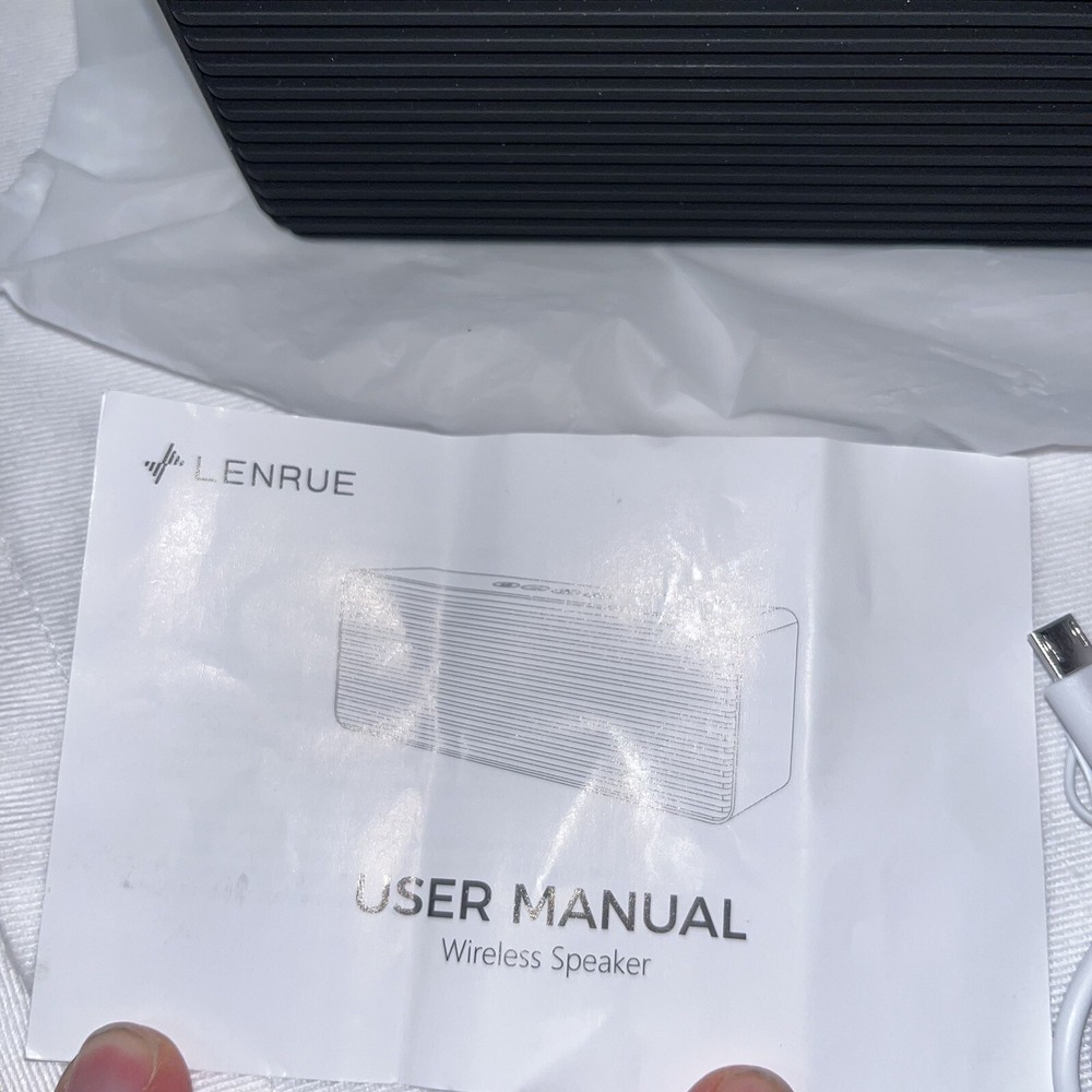 Lenrue Wireless Speaker Lightly Used Black Rectangle Model A12