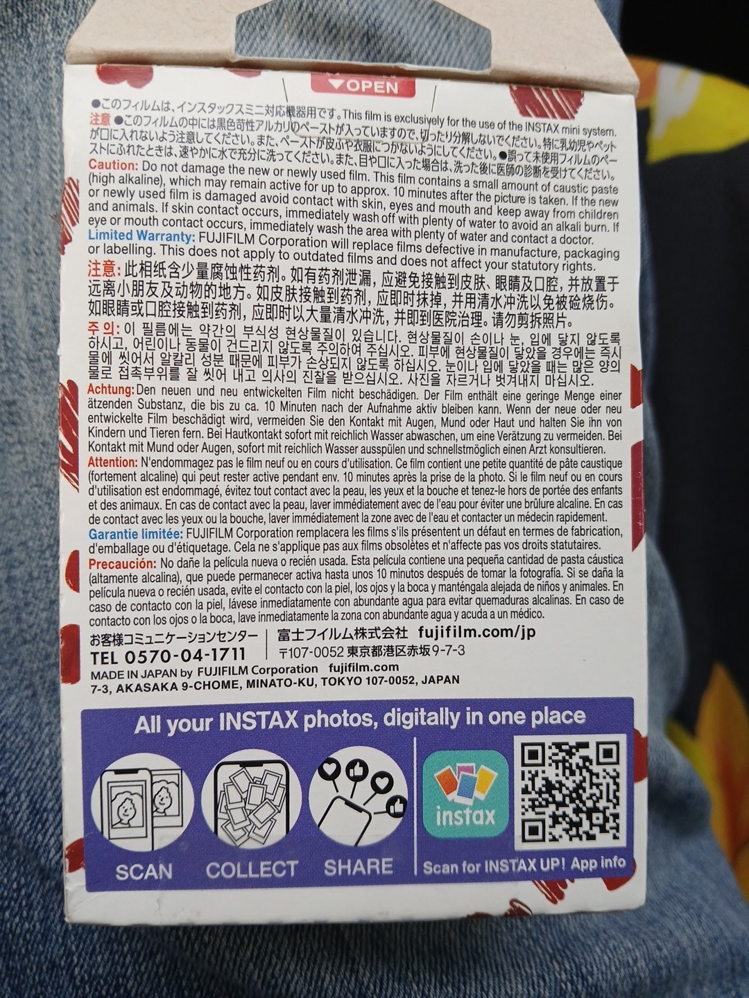 New Fujifilm Instax Mini Heart Sketch Instant Film (10 Exposures) Exp. 06/2027