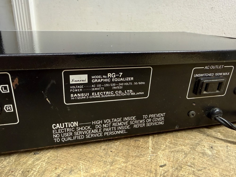 SANSUI RG-7 Stereo Graphic Equalizer