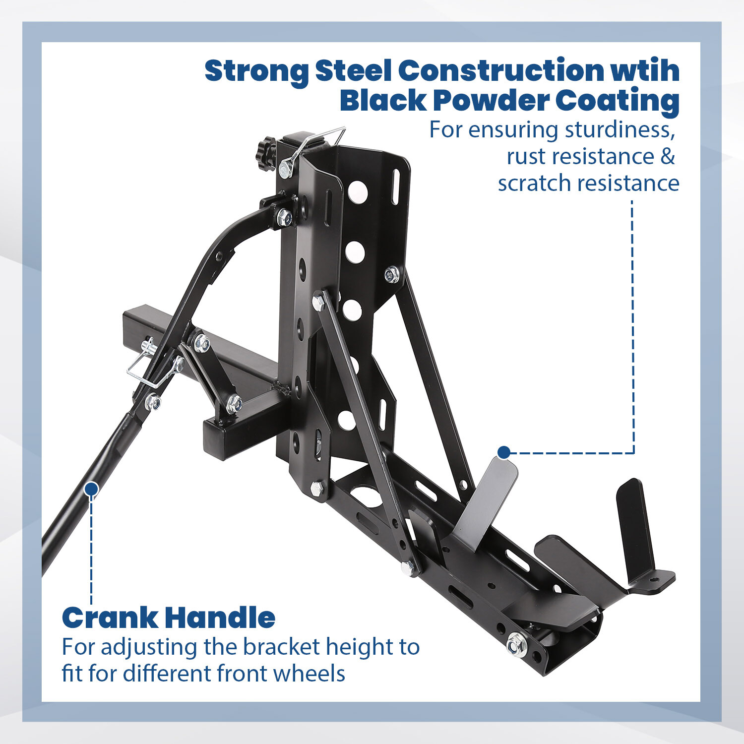 800lb Motorcycle Scooter Carrier 2" Tow Receiver Trailer Hauler Hitch Mount Rack