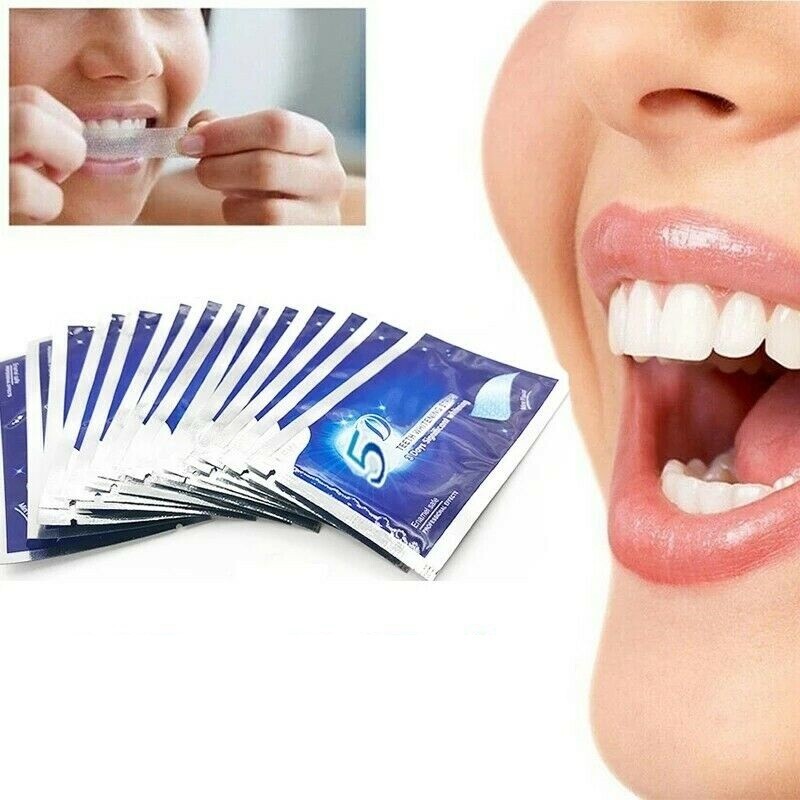 28pcs 5D Teeth Whitening Strips Bleaching Strips Non Sensitive Tooth Whitener US