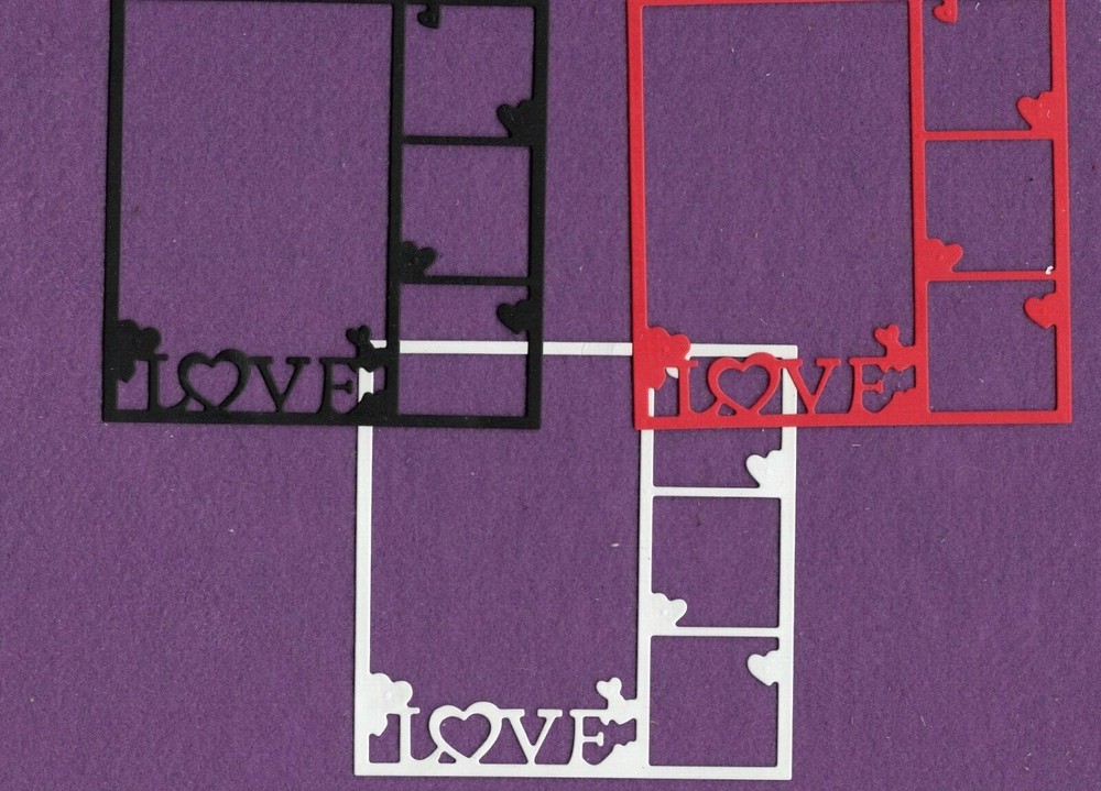 LOVE FRAME die cuts scrapbook cards W