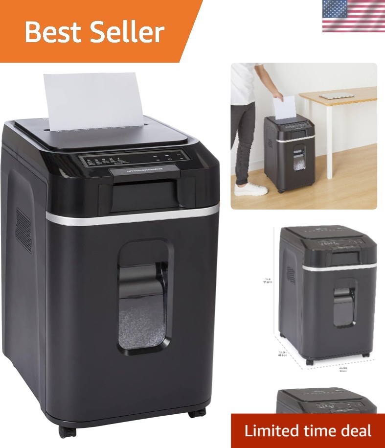 Advanced Anti-Jam Auto Feed Cross-Cut Shredder - 200 Sheets & Energy Efficient