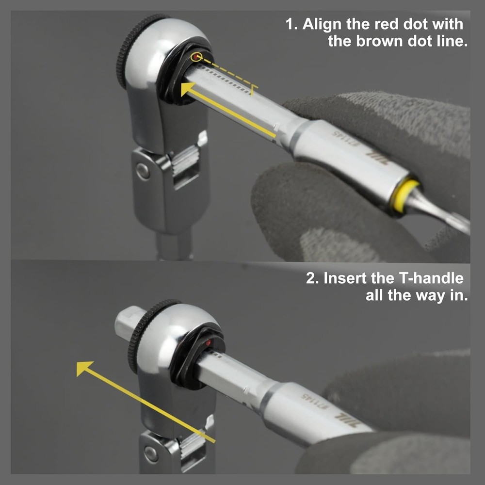 Mini 1/4" Ratchet Wrench with Socket Extension for EDC