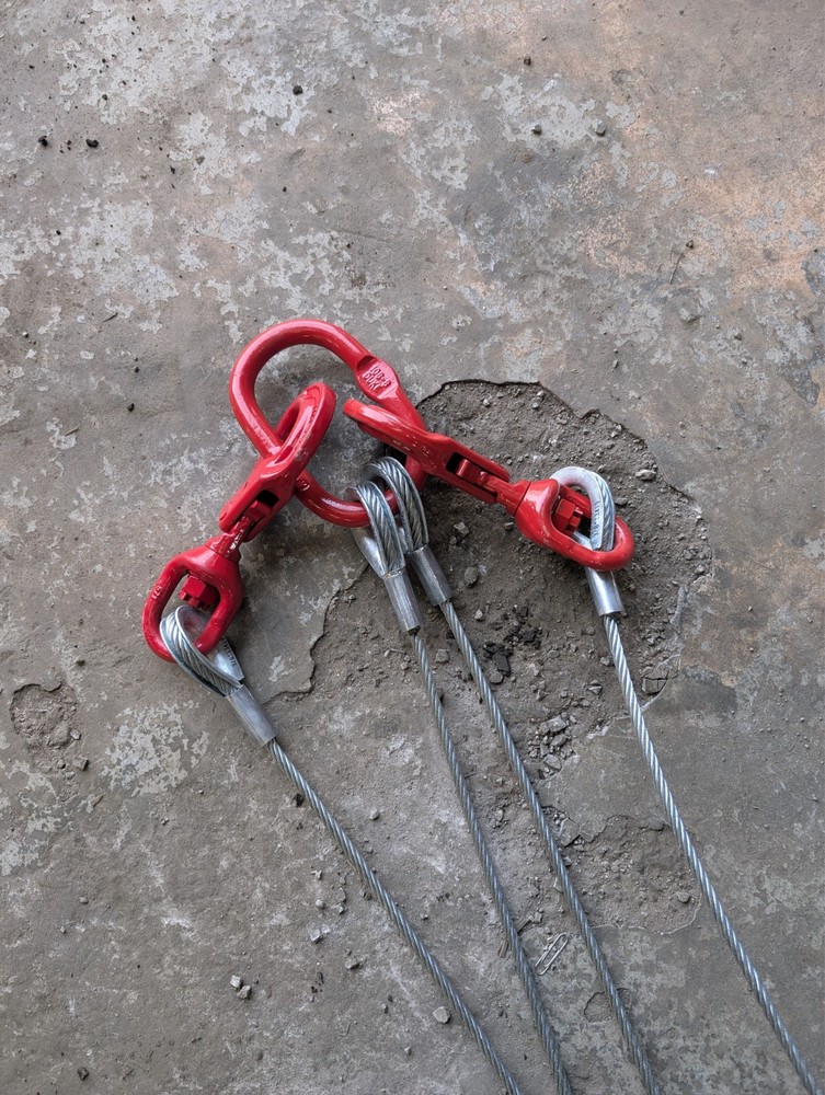 Wire Rope Brother Winch Recovery Trailer Strap - Even Pull System 3 Master Links