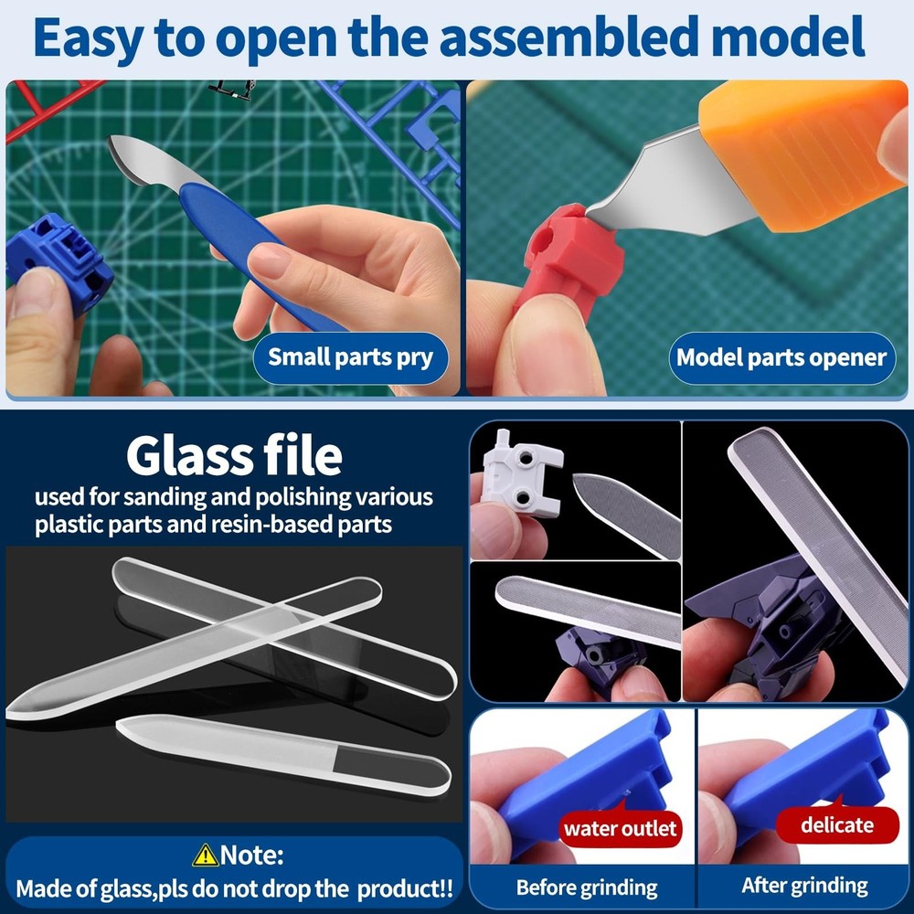 75Pcs Modeler Basic Tools Craft Set, Hobby Modeling Tools for Gundam Model Ca...