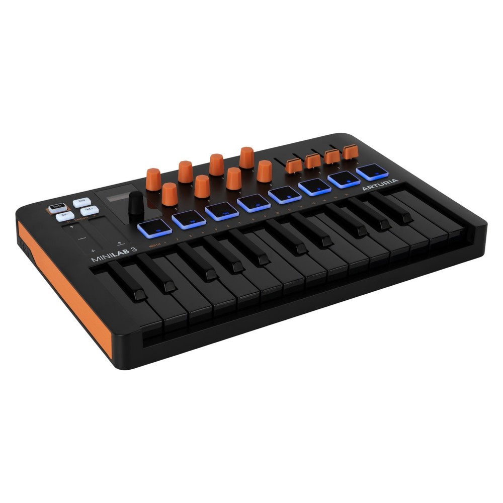 Arturia MiniLab 3 - Universal MIDI Controller, Orange Edition