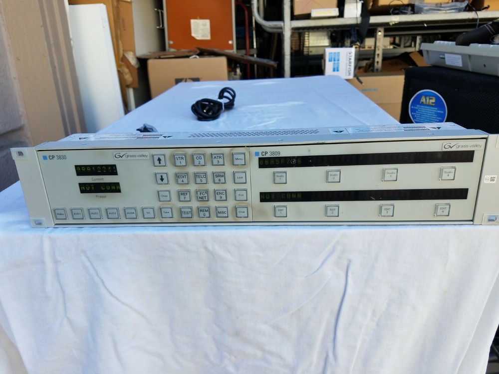 GRASS VALLEY CP3830/CP3809 - VIDEO SINGLE CONTROL PANEL(S)