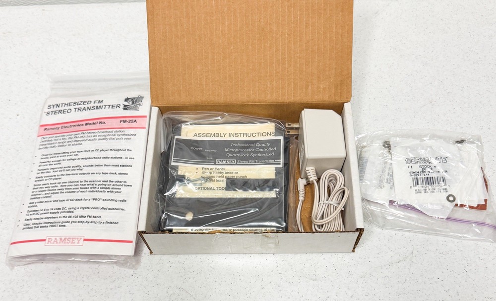 Ramsey Electronics Vintage FM25A Stereo Low Power FM Transmitter Kit NOS FM25