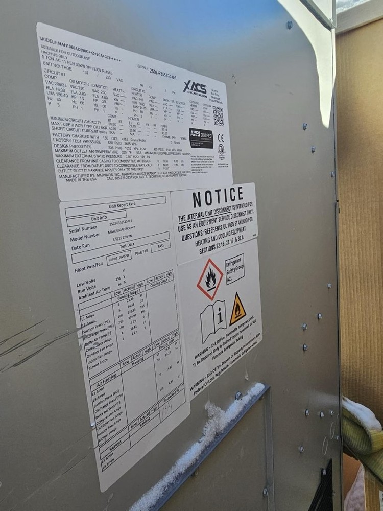 Marvair HVAC Unit MAH1060AC