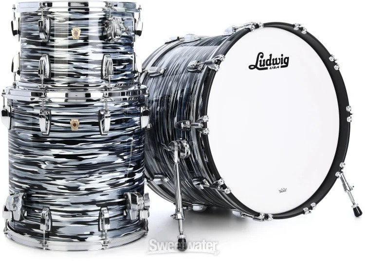 Ludwig Classic Maple Fab 3-piece Shell Pack - Black Oyster
