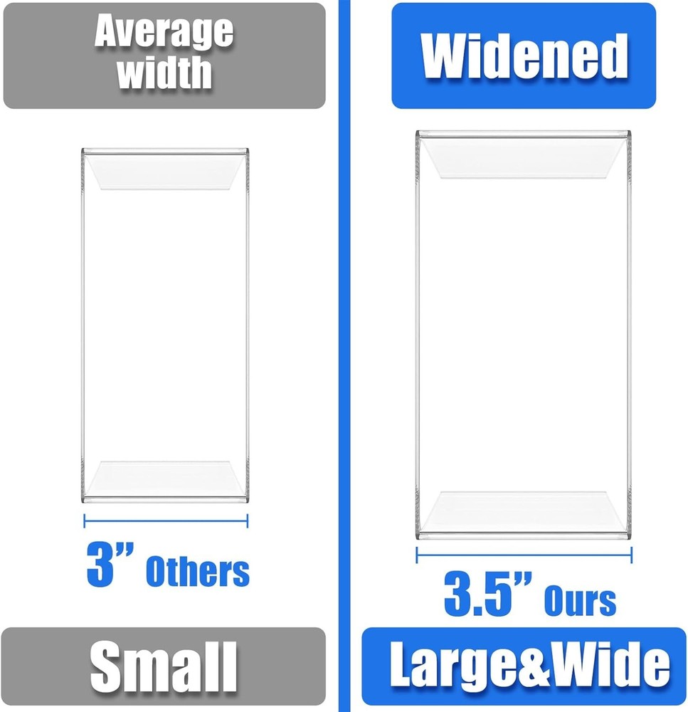 Albumgit Acrylic Display Risers, 8 Pieces Clear Rectangular Tabletop Display Sta