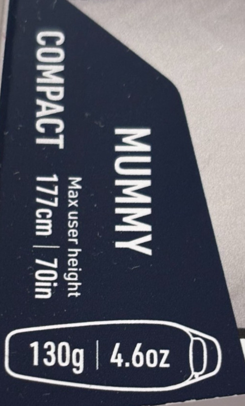 Sea To Summit Silk Blend Gray Mummy Sleeping Bag Liner Small/Compact/Short NEW!