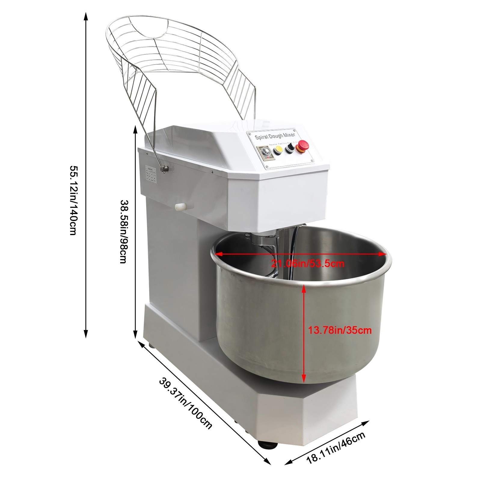 220V 80L Double-acting Double-speed Dough Mixer for Bread Pizza Three-phase
