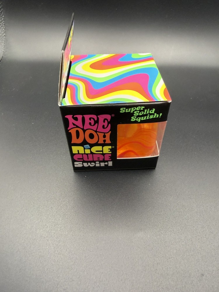 NeeDoh Orange Nice Cube Swirl Schylling Nee Doh