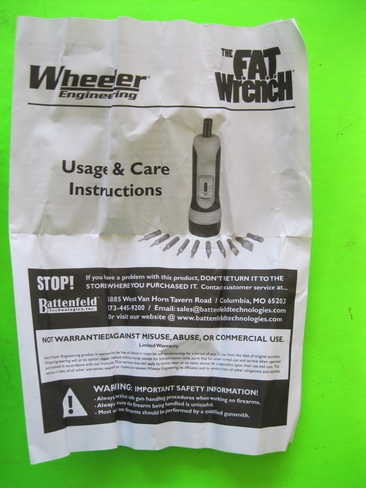 Wheeler Digital Firearms Accurizing Torque Wrench with Interchangeable Bits
