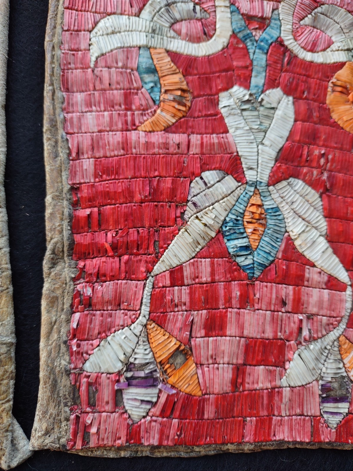 Sioux Quilled Gauntlets Antique Native American Porcupine Quilled Gloves 1880