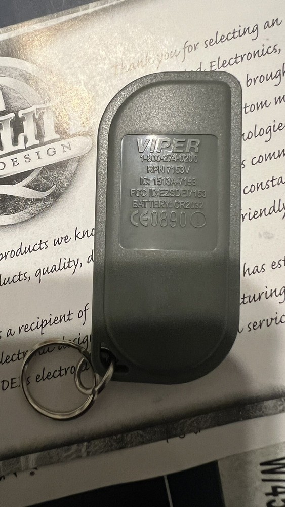 Viper Alarm 7153V Replacement Responder LE 1-way Supercode Remote Control