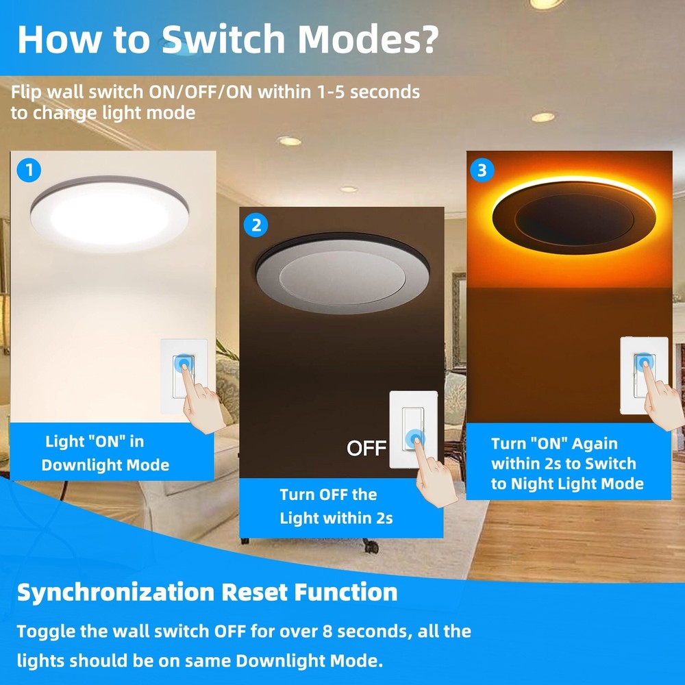 6 Pack 4 Inch Ultra-Thin LED Recessed Ceiling Light with Junction Box DIMMABLE