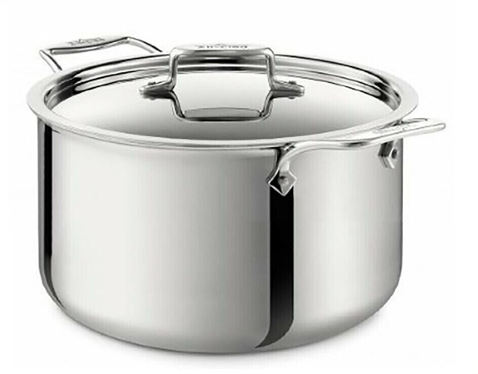 All-Clad SD55508 D5 Polished  5-Ply 8-qt Stock Pot with Lid