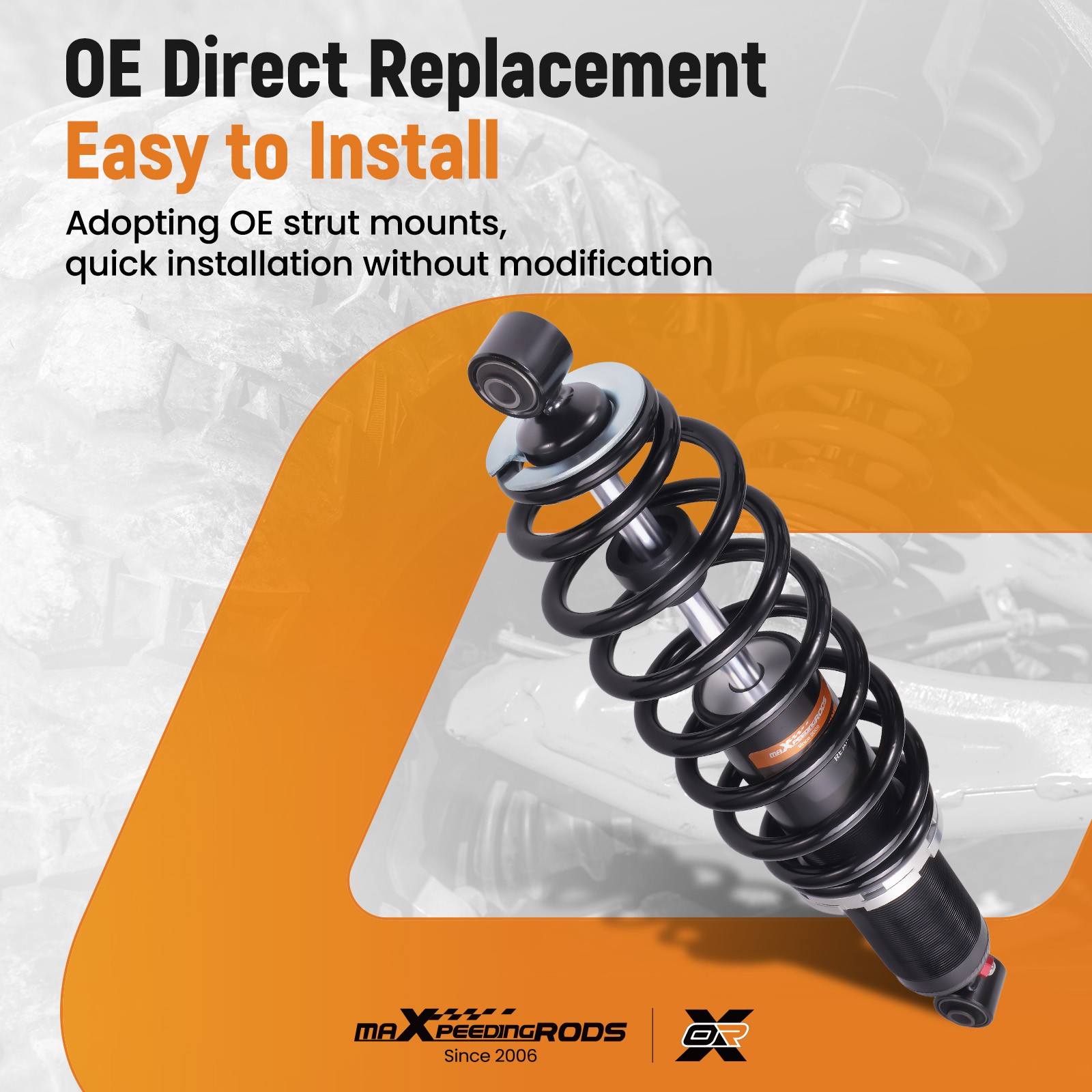 2pcs Rear Shocks for Polaris Sportsman 500 2005-2014 570 2014-2025 7043100