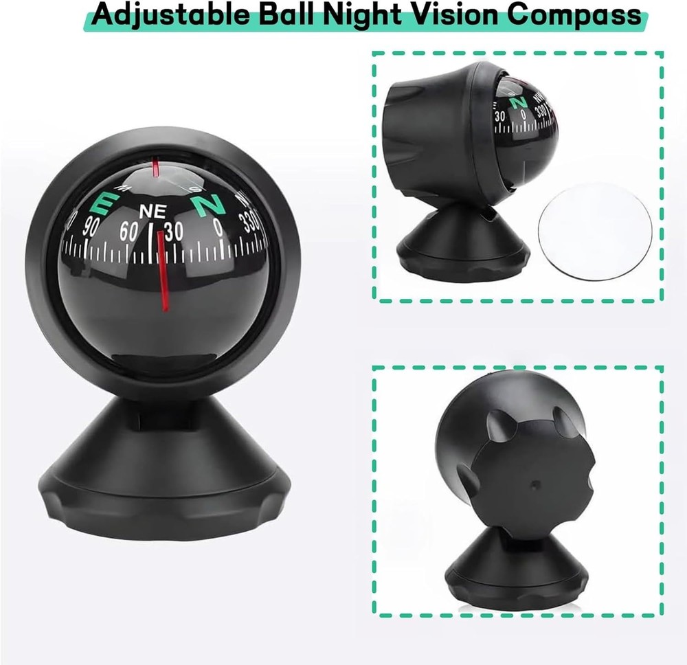 Night Vision Digital Car Compass - Stylish & Portable Navigation Solution
