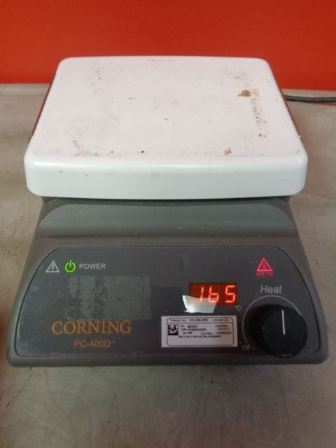 Corning PC-400D Hot Plate, 5"x7" White Ceramic Top, Digital Display