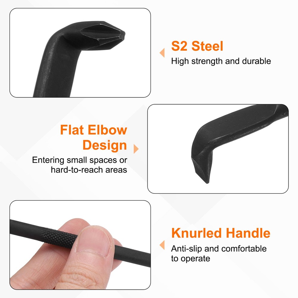 Offset Screwdriver PH2/SL6 Phillips Slotted Right Angle Screw Driver Black