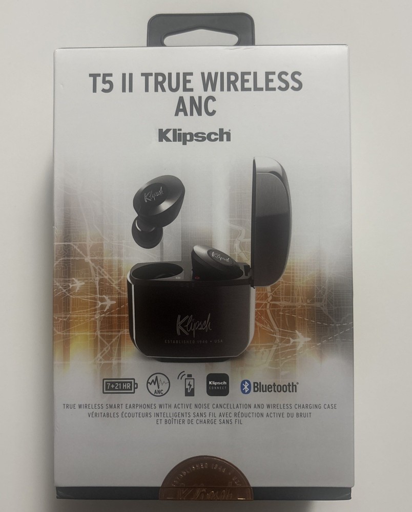 Klipsch T5 ll True Wireless Smart Earphones Anc Gunmetal