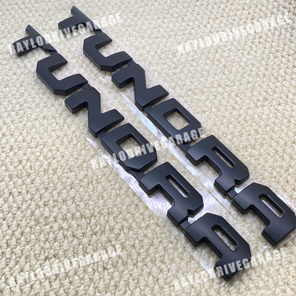 2014-2024 Left & Right Door Emblem For Tundra Badge Black 3D Decals Replacement