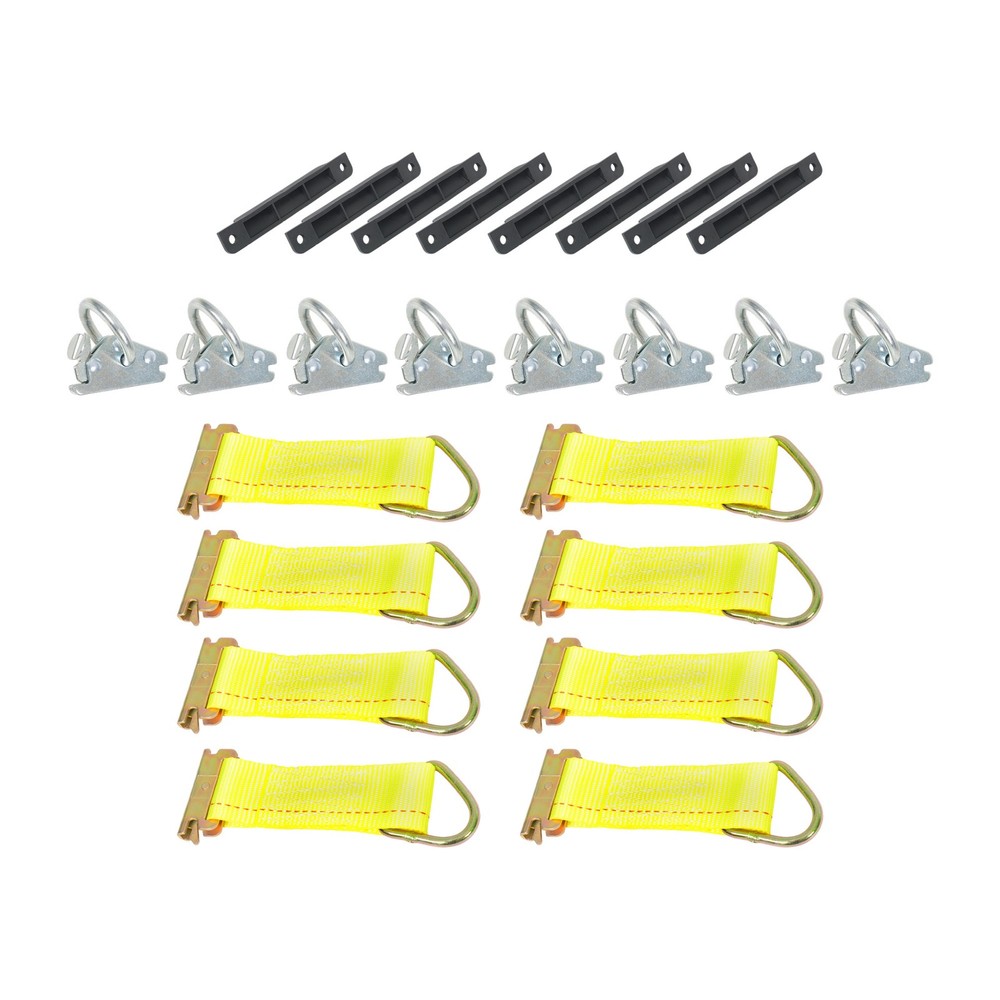 Labwork 30 Pack 8' E Track Tie Down Rail Kit 6x 8' E Track 8x D-Ring 8x O-Ring