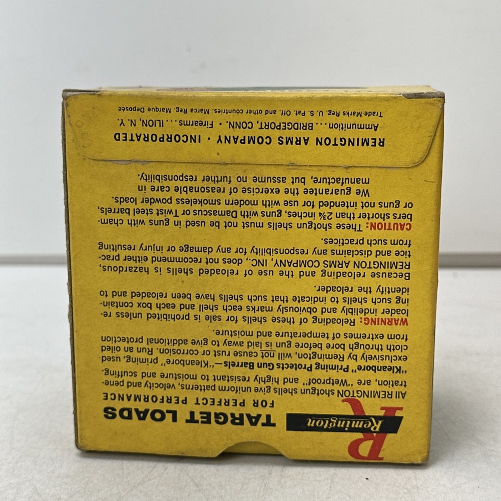 EMPTY Vintage Remington Shotgun Shell Box 12ga Target Loads Shells