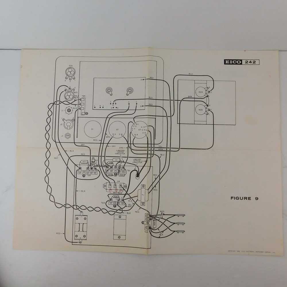 VTG EICO 242 SOLID STATE FET TVOM Analog Shop Meter & Operating/Assembly Manuals