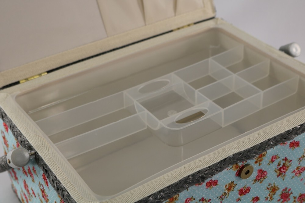 Sewing Basket - Sewing Box - colorful spools design - Sewing Kit - Storage Box