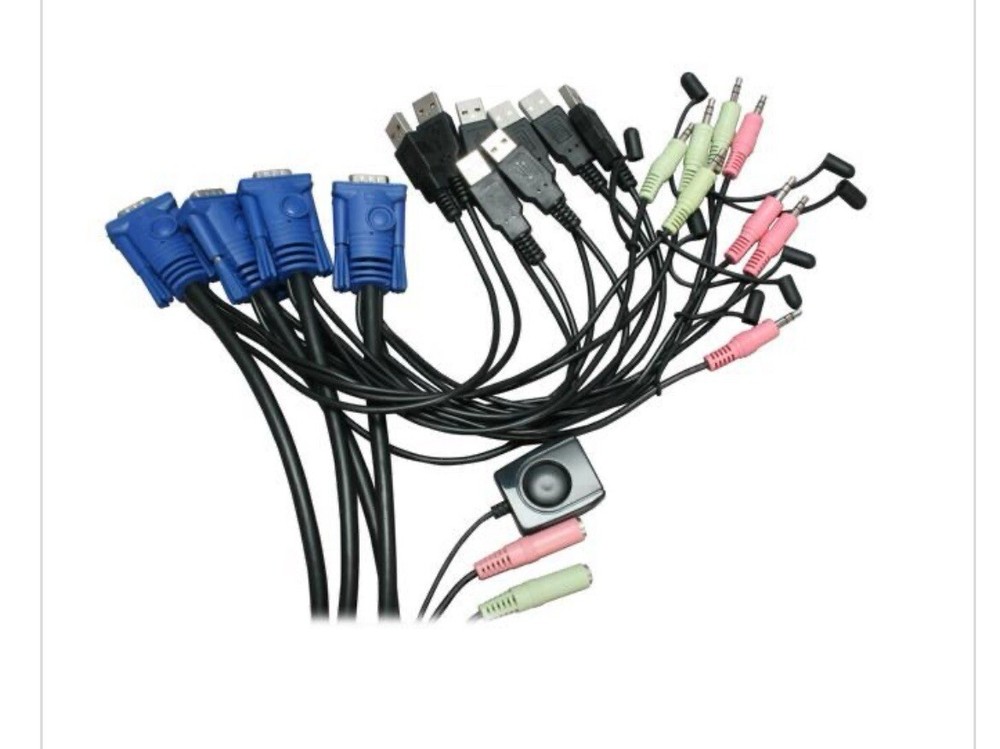 Rosewill 4 Port USB Cable KVM Switch RKV-4UC
