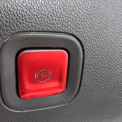 Red EPB Brake Button Ring Trim - Compatible with Chevy