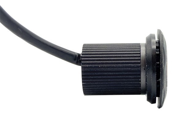 Dual Amber White LED Round Button Strobe Warning Light Low Profile Flush Fit