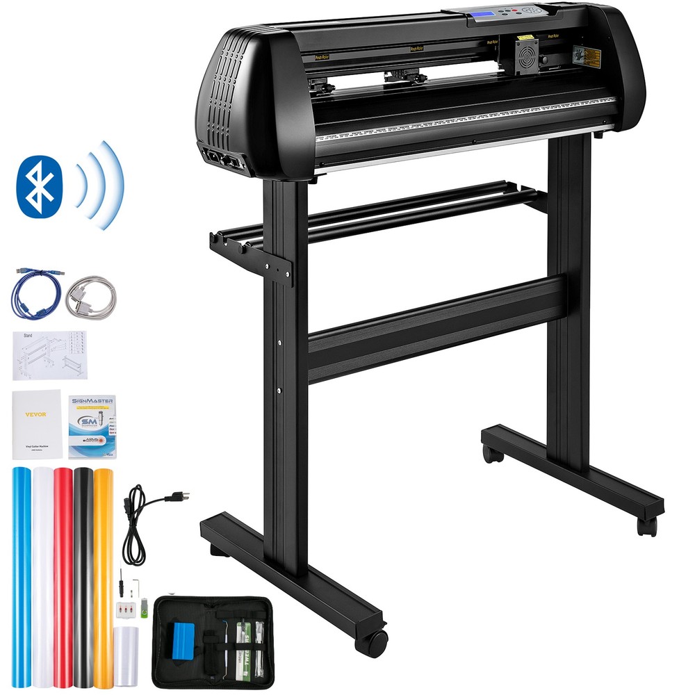 Vinyl Cutter Machine Cutting Plotter 28in Bluetooth SignMaster Kit Bundle
